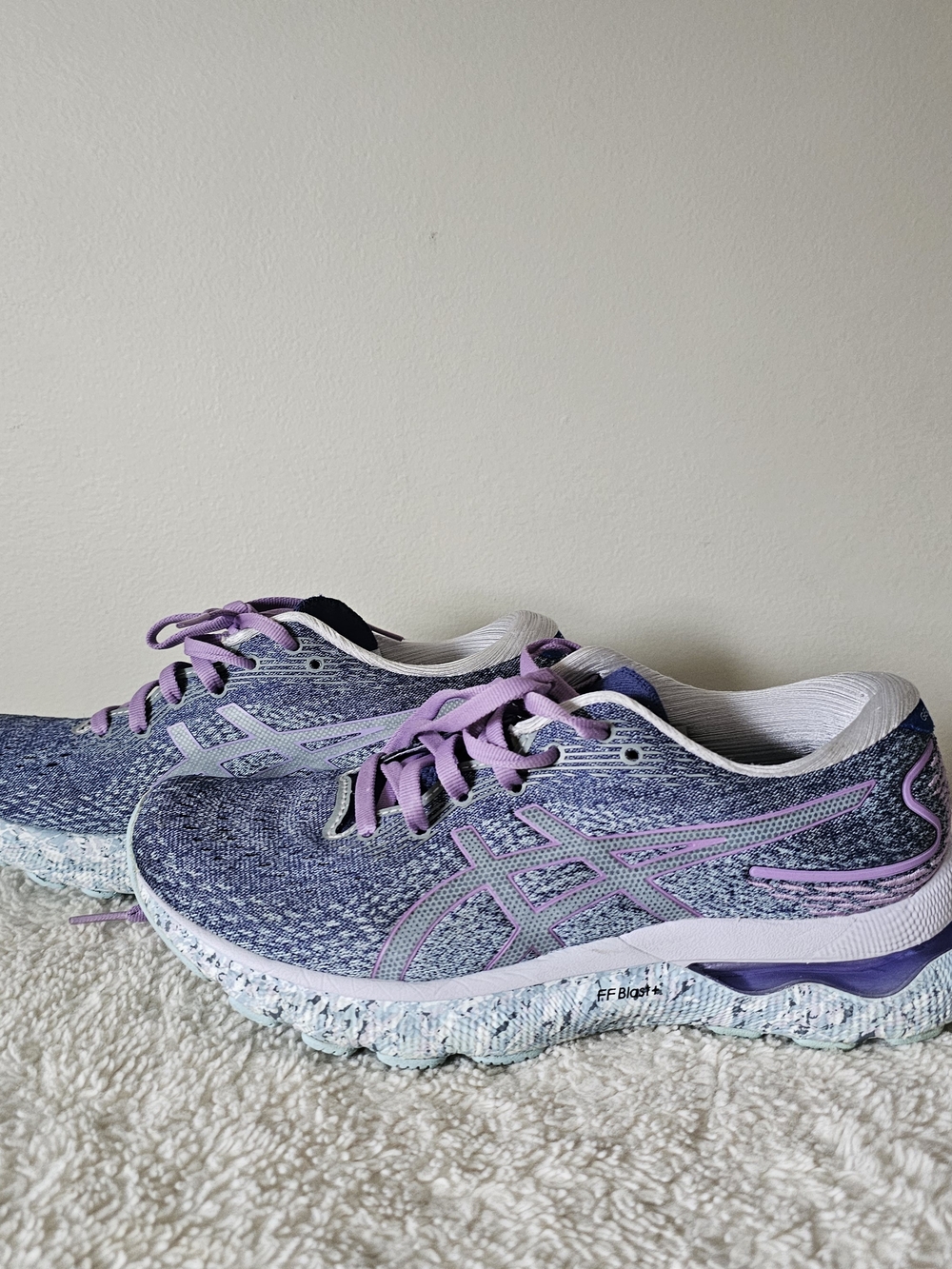 Asics Women's Purple Knit Running Shoes Size 7.5